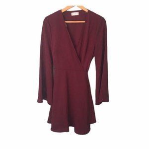 Altar’d State Red Maroon Wrap Around Dress